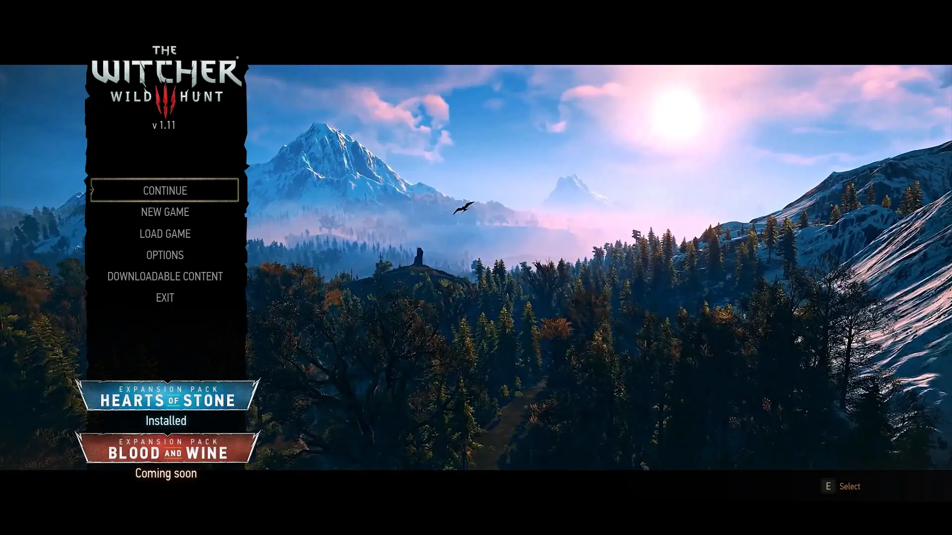 Most hunted. Ведьмак 3 главное меню. Witcher 3 menu. The Witcher 3 first Version main menu.