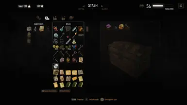 transfer the item to stash