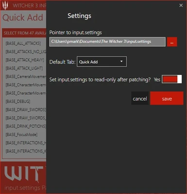 witcher 3 mods.settings file