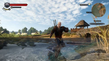 Witcher 3 jump in shallow water trailer