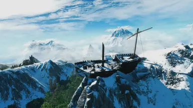 mountain peaks in skellige