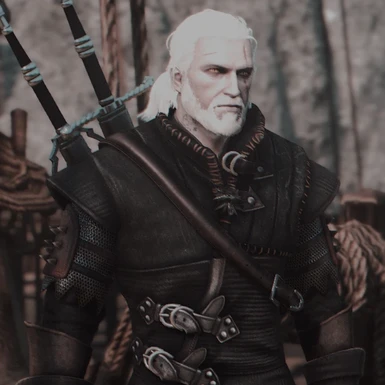 Geralt The White Beard with Hairworks completely enabled 3 _Wiedzmin Lighting Mod V6 and PATHOS Reshade_