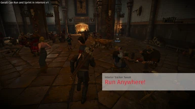 Geralt Can Run and Sprint in Interiors