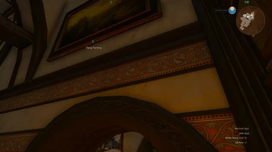 v1.3 Jump on candelabra to get interaction prompt for pic slot over stairway arch in dining room.
