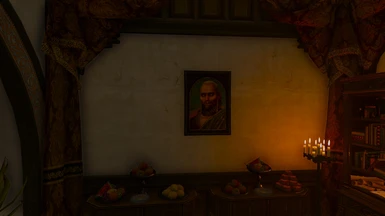 Defaced Avallach painting, made hangable by dlc_morePaintings. Code: dlc_avallach_painting_moustache 