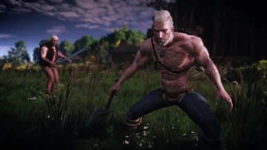 Geralt the last Mohicans on steroids V 3 and chest hair white 2