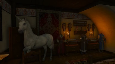 Bedroom with unicorn