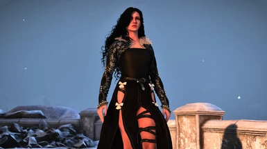 with another mod (elegant yennefer) + sorceress legs