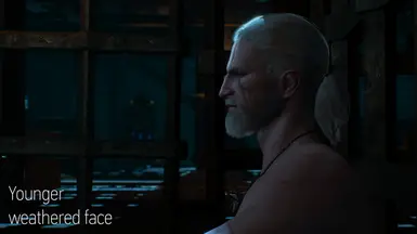 Geralt younger weathered face