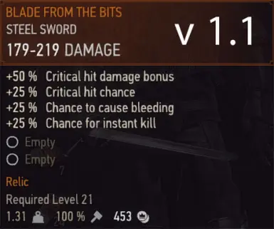 Blade from the Bits Plus