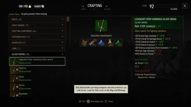 Crafting Requirements in NG+