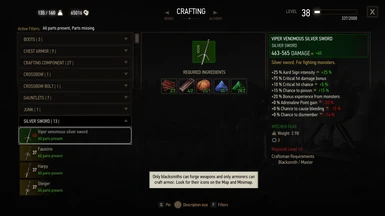 Crafting Requirements in NG