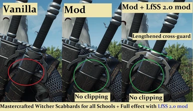 Mastercrafted Witcher Scabbards with LfSS 2.0 mod