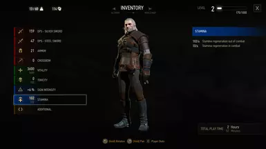 Stamina Growth per Level up