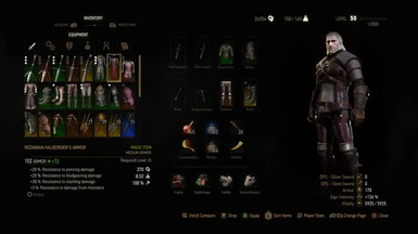 V0-1-1 Inventory View of Changes to Kaer Morhen Armor