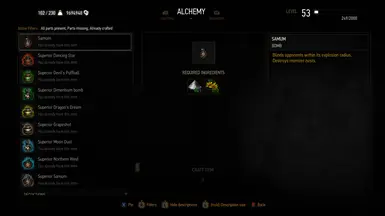 No Quality Colors - Alchemy Menu