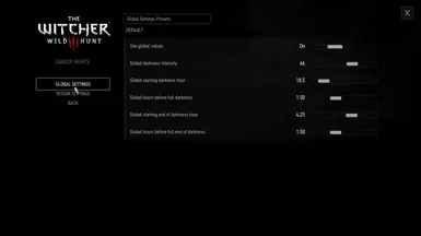 Darker Nights Settings