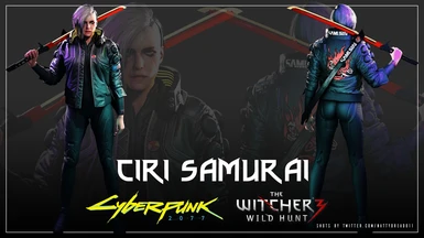 Ciri Cyberpunk 2077 Samurai Outfit