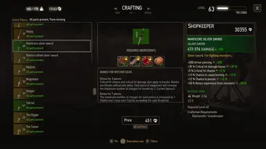 Manticore School Gear Enhance at The Witcher 3 Nexus - Mods and community