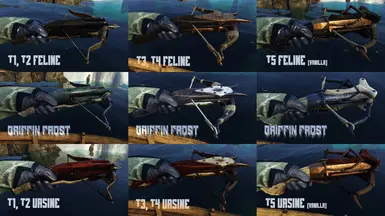 Optional Frost Crossbows with matching Feline and Ursine upgrades