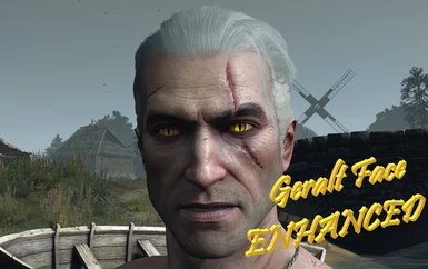 Upscaled Lore-Friendly Geralt Face and Body Textures