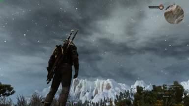 Grey Sky in Skellige with snowy weather