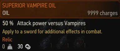 Oil Charges 9999 (without Everlasting Oils)