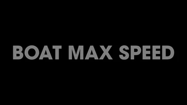 Boat Max Speed Config