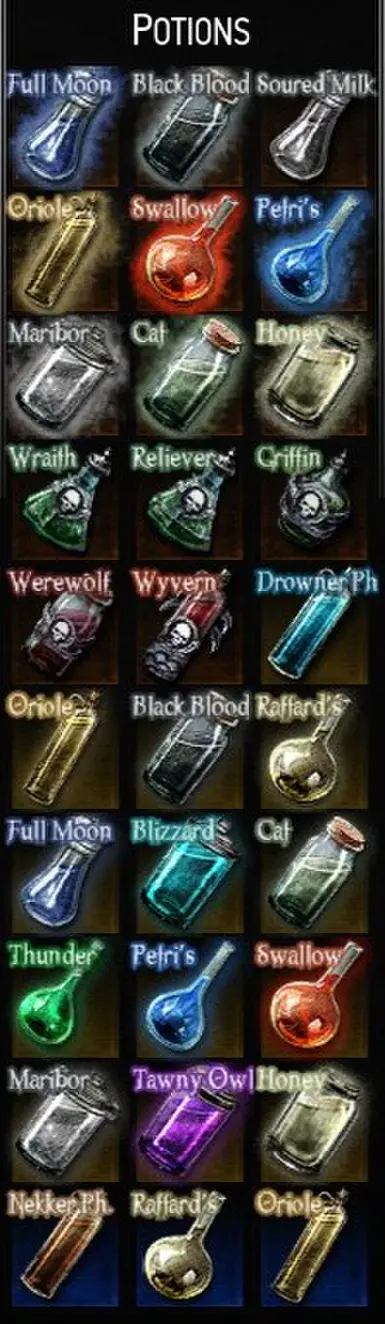 True Infinite Potions 2 (with Better Icons 2022 TIERS Nosferatu)