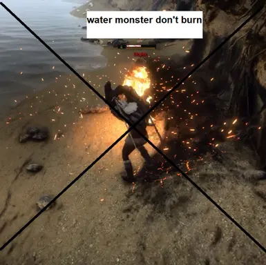 water monster don't burn