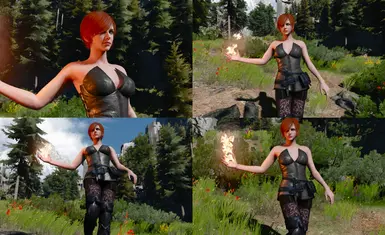 Compatible with face replacers (Example: Triss Glorified by bathsebah)