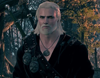 Young Geralt with a full beard