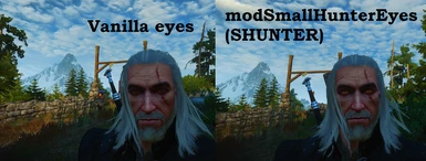 Vanilla eyes vs modSmallHunterEyes (SHUNTER)