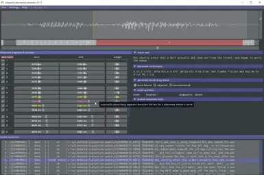 Phoneme Extractor GUI with heuristic assesment of quality problems (e.g. unusual block duration).