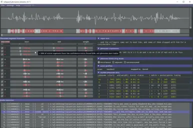 Phoneme Extractor GUI with heuristic assesment of quality problems (e.g. low confidence).