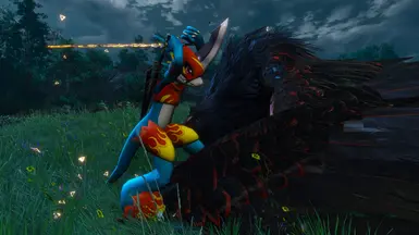Flamedramon as Geralt