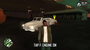 Tap F: Engine On