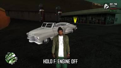 Hold F: Engine Off